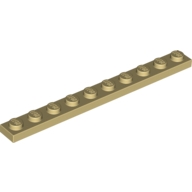 Lego destička 1x10, béžová (447705, 4143409)